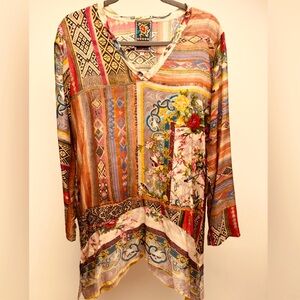 Johnny Was Silk Tunic Top